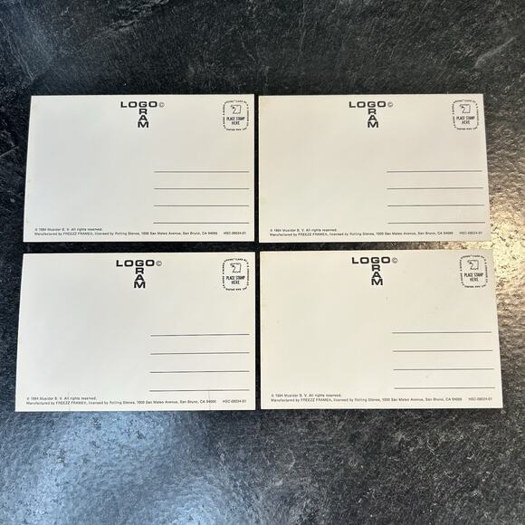 12- 1984 Freezz Frame Rolling Stones Rainbow Tongue & Lips 4 X 6” Postcards - Picture 5 of 11